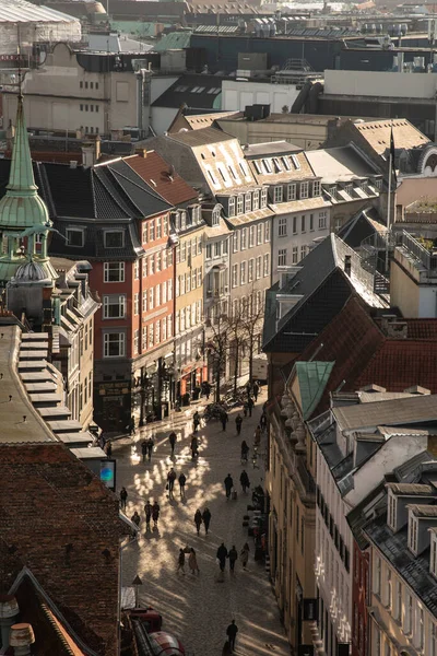 円形の塔の上から見たコペンハーゲンの風景 — ストック写真