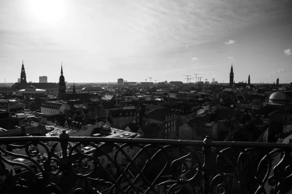 Yuvarlak Kule Nin Tepesinden Kopenhag Manzarası — Stok fotoğraf