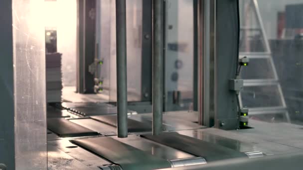 ภาพระยะใกล ของโรงงานพ กระดาษ — วีดีโอสต็อก