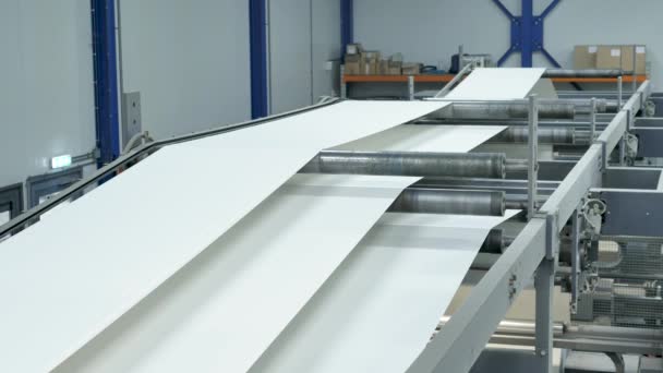 造纸厂的特写镜头 — 图库视频影像