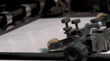 Kağıt baskı fabrikasının yakın çekim görüntüleri