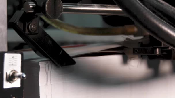 Imagini Aproape Ale Fabricii Imprimare Hârtiei — Videoclip de stoc