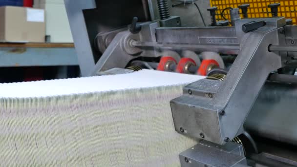 Close Footage Envelopes Manufacturing Factory — Stock Video