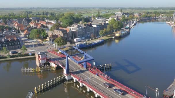 Kinderdijk Ist Ein Dorf Den Niederlanden Das Zur Gemeinde Molenwaard — Stockvideo