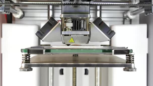 Close Footage Process New Printing Technology Printer — Stock Video