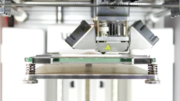 3D打印机新印刷技术过程的特写镜头 — 图库视频影像