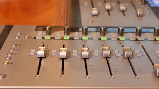 Riprese Ravvicinate Studio Audio Professionale Registrazione Editing Musica — Video Stock