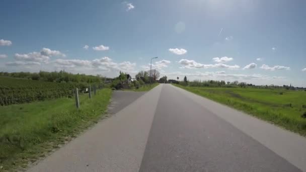 Pov Fährt Rückwärts Auf Niederländischem Deich Der Nähe Der Lek — Stockvideo