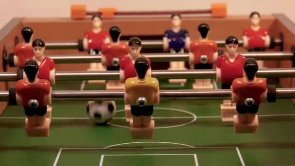 Imagens Close Futebol Mesa Brinquedo — Vídeo de Stock