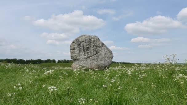 Sten Cirkel Vid Avebury Neolitisk Henge Monument Och Unesco Världsarv — Stockvideo