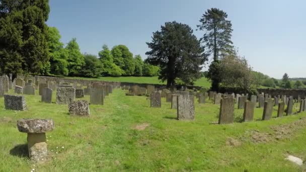 Begraafplaats James Kerk Chipping Campden Cotswolds Engeland — Stockvideo