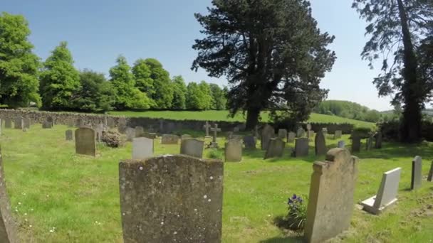 Begraafplaats James Kerk Chipping Campden Cotswolds Engeland — Stockvideo