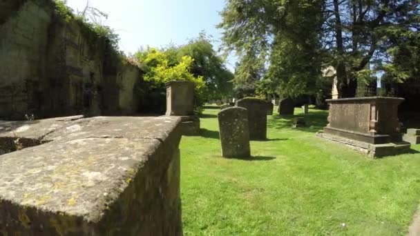 Begraafplaats James Kerk Chipping Campden Cotswolds Engeland — Stockvideo