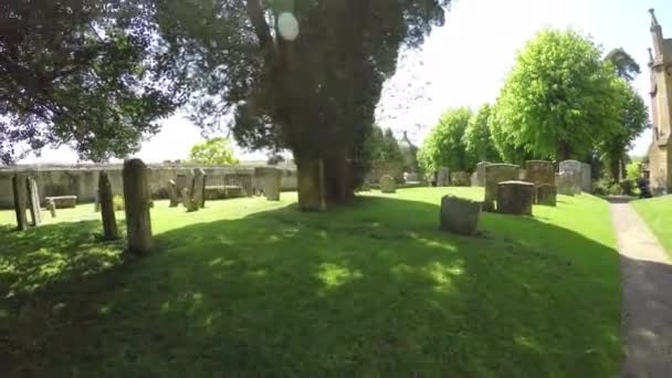 Begraafplaats James Kerk Chipping Campden Cotswolds Engeland — Stockvideo