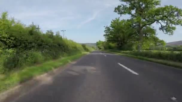 Pov Przejeżdżający Przez Exmoor National Park Somerset Anglii Kamera Zamontowana — Wideo stockowe