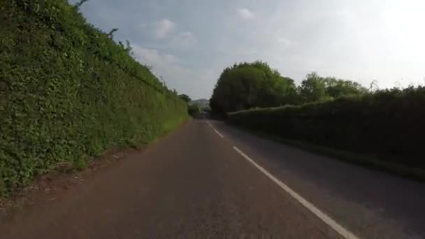 Pov Fährt Durch Den Exmoor National Park Somerset Road England — Stockvideo