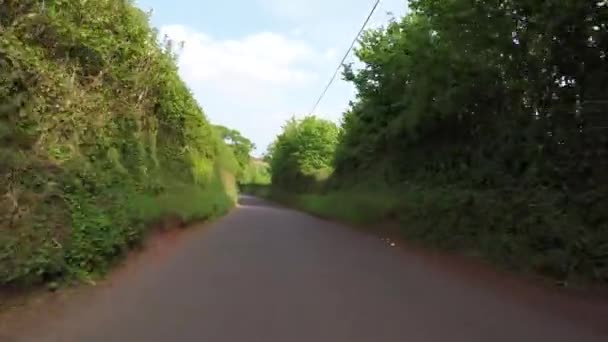 Pov Ajaa Läpi Exmoor National Park Somerset Tiet Englannissa Kamera — kuvapankkivideo