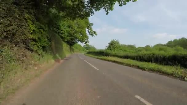 Pov Fährt Durch Den Exmoor National Park Somerset Road England — Stockvideo