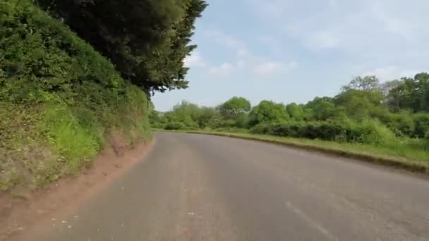 Pov Fährt Durch Den Exmoor National Park Somerset Road England — Stockvideo