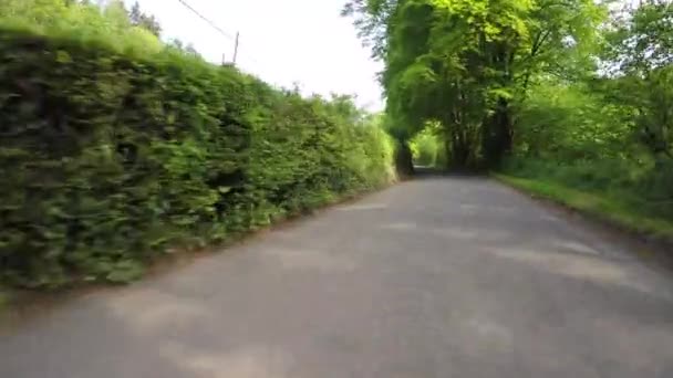 Pov Conduisant Travers Parc National Exmoor Somerset Routes Angleterre Caméra — Video