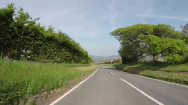 Pov Exmoor National Park Somerset 도로를 카메라 — 비디오