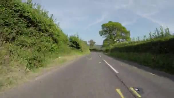 Pov Fährt Durch Den Exmoor National Park Somerset Road England — Stockvideo