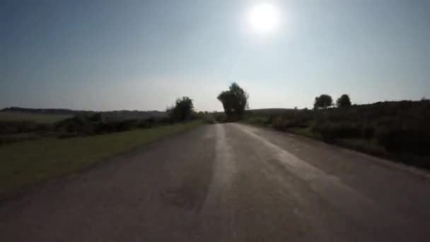 Pov Conduzir Através Das Colinas Quantock Somerset Inglaterra — Vídeo de Stock