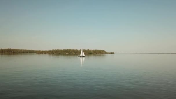 Imagens Cênicas Belas Paisagens Barco Vela — Vídeo de Stock