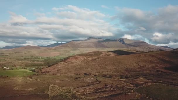 Rlanda Daki Carrauntoohil Dağı Kerry Halkası Hava Çekimi — Stok video