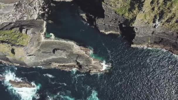 Metraje Aéreo Kerry Cliffs Ring Kerry Irlanda — Vídeo de stock