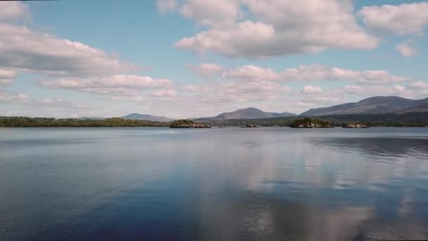 Lake Lough Leane Ring Kerry Killarney Ireland Aerial Fps Geen — Stockvideo