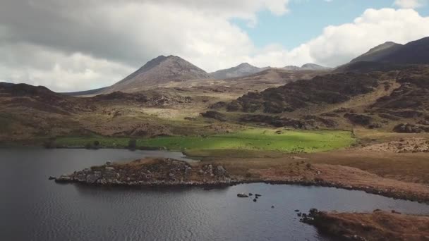 Lake Lough Leane Ring Kerry Κιλάρνεϊ Ιρλανδία Aerial Fps Flickering — Αρχείο Βίντεο