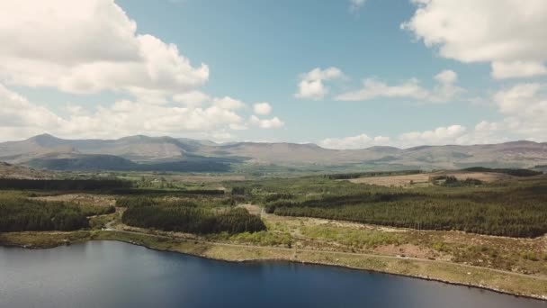 Aerial Upperlake Ireland Ring Kerry Fps Flickering — Stock Video