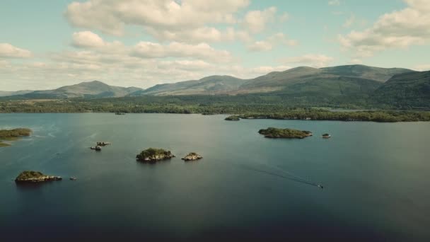 Lake Lough Leane Ring Kerry Killarney Ireland Aerial Fps Sin — Vídeo de stock