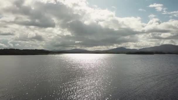 Lake Lough Leane Ring Kerry Killarney Irlanda Aerial Fps Sem — Vídeo de Stock