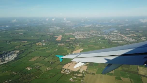 Ala Avión Paisaje Irlandés — Vídeos de Stock