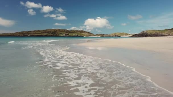 Derrynane Beach Aerial Anillo Kerry Irlanda Junto Lugar Caherdaniel Fps — Vídeo de stock