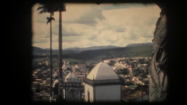 Veteranfilm Med Ouro Preto Brasil 1986 – stockvideo