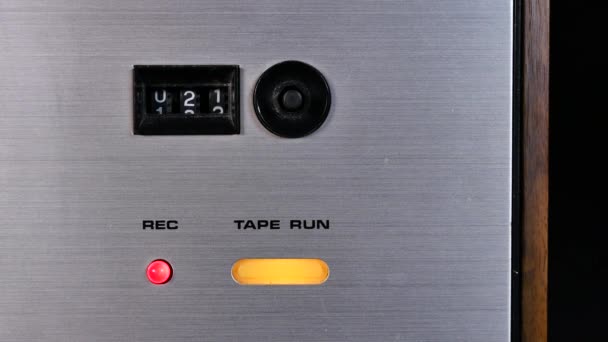 Studio Opname Van Een Oude Vintage Reel Naar Reel Taperecorder — Stockvideo