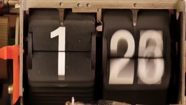 Reloj Despertador Diseño Retro Timelapsing Tiempo — Vídeo de stock