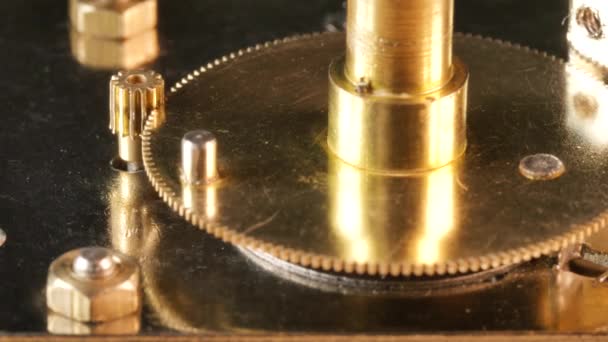 Mecanismo Engranajes Industriales Cogwheel Funcionamiento Macro Shot — Vídeos de Stock