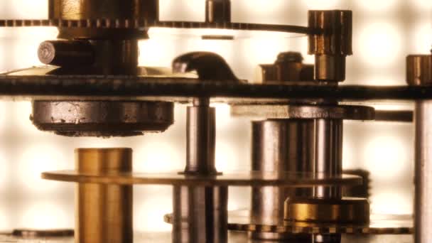 Meccanismo Ingranaggi Industriali Cogwheel Sul Lavoro Macro Shot — Video Stock