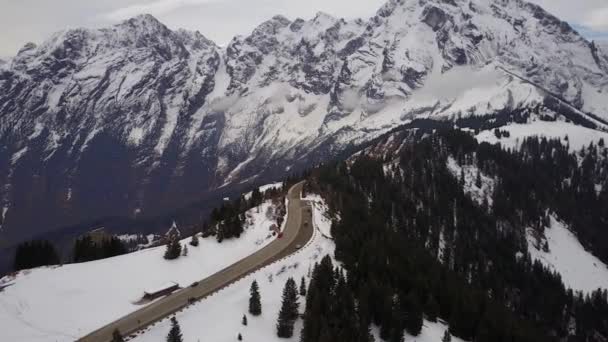 Мальовничі Аерофотознімки Альп Гір — стокове відео
