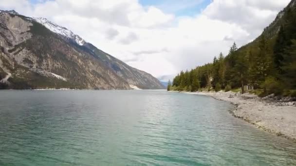 Lake Achen Tyska Achensee Sjö Norr Jenbach Tyrolen Österrike — Stockvideo