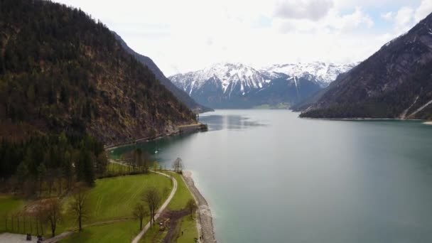 Lake Achen Tyska Achensee Sjö Norr Jenbach Tyrolen Österrike — Stockvideo