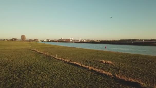 Locks Weir Complex Amerongen Holland — Stock Video