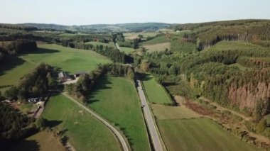 Belçika Ardennes 'te orman ve manzara havası