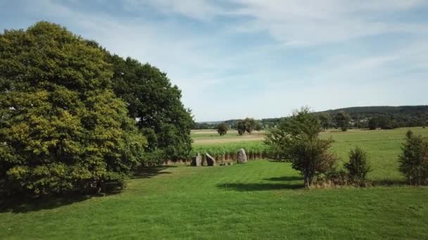 Lotnictwo Dolmen Menhir Weris Belgia — Wideo stockowe