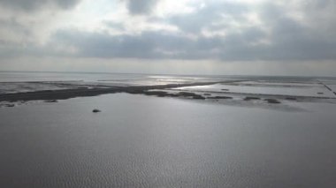 Mand Adası yakınlarındaki Wadden Denizi Unesco Ulusal Parkı Kuzey Denizi Avrupa