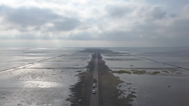 Mar Wadden Unesco Parque Nacional Cerca Isla Mand Jutland Mar — Vídeos de Stock